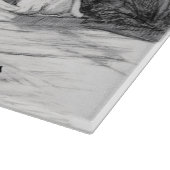 Griffins Skulptur monochrome Stifte Kunst Schneidebrett (Ecke)