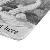 Griffins Skulptur monochrome Stifte Kunst Schneidebrett (Ecke)