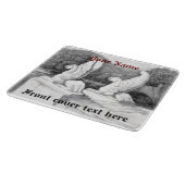 Griffins Skulptur monochrome Stifte Kunst Schneidebrett (Ecke)