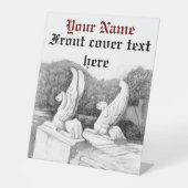 Griffins Skulptur monochrome Stifte Kunst Sockelschild (Vorderseite)