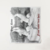 Griffins Skulptur monochrome Stifte Kunst Wandteppich (Vorderseite)