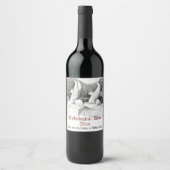 Griffins Skulptur monochrome Stifte Kunst Weinetikett (Vorderseite)