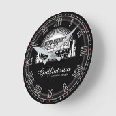 Griffintown Bonjour Hi Runde Wanduhr (Winkel)