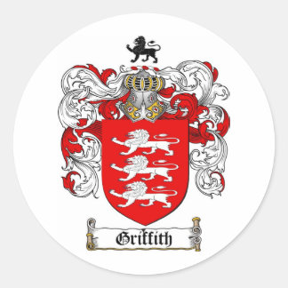 GRIFFITH-FAMILIENWAPPEN - GRIFFITH-SCHUTZ VON WAFF RUNDER AUFKLEBER