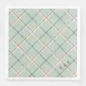 Griffith Family Tartan Karierter Karo in Sage Gree Serviette (Vorderseite)