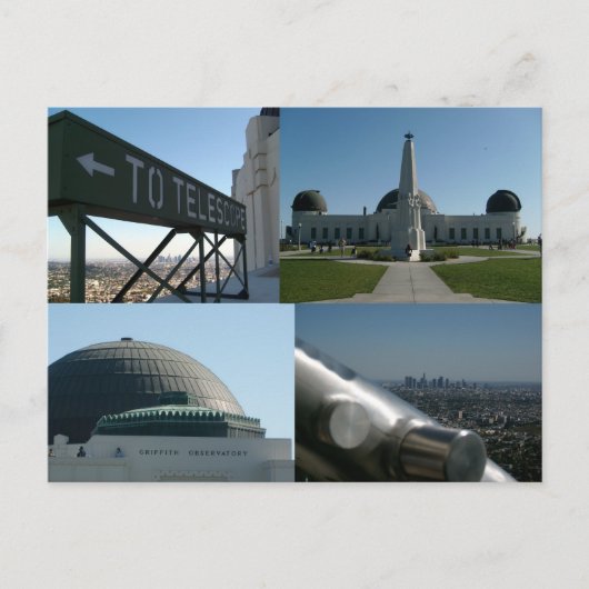 Griffith Observatory Collage Postcard Postkarte (Vorderseite)