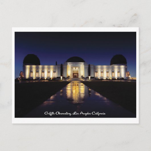 Griffith Observatory, Los Angeles California Postkarte (Vorderseite)