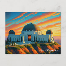 Griffith Observatory Los Angeles Sunset Postcard