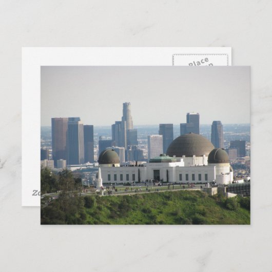 Griffith Observatory und Downtown Los Angeles Postkarte (Vorne/Hinten)