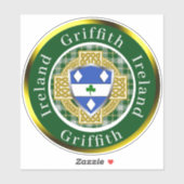 Griffith Shield & Celtic Cross Personalisiert Aufkleber (Blatt)