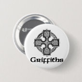 Griffiths keltisches Kreuz Button (Vorne & Hinten)