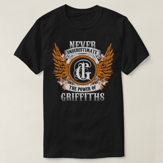 Griffiths Name Shirt Unterschätzt nie den Power (Design vorne)