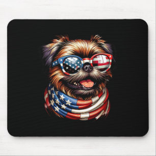 Griffon Dog Lover US Flag 4. Juli Patriotic Mousepad
