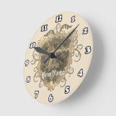 Griffon Familienwappen Surname Runde Wanduhr (Winkel)