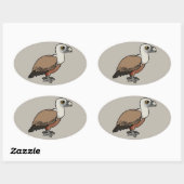 Griffon Geier Ovaler Aufkleber (Blatt)