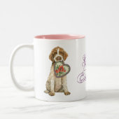 Griffon Heart Mama Zweifarbige Tasse (Links)
