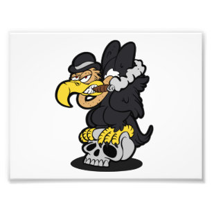 Griffon-Vulkan-Cartoon  Hintergrundfarbe Fotodruck