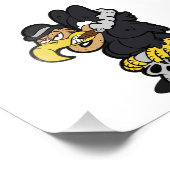 Griffon Vulture Cartoon | Hintergrundfarbe auswähl Fotodruck (Ecke)