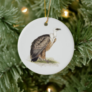 Griffon Vulture Tree Keramik Ornament
