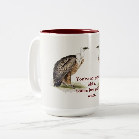 Griffon Vulture Zweifarbige Tasse (Vorderseite Links)