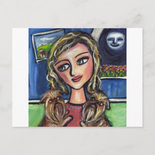 Griffs Hug Lieblingsfrau Postkarte (Vorderseite)