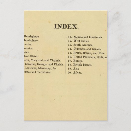 Griggs amerikanischer Schulatlas Postkarte (Vorderseite)