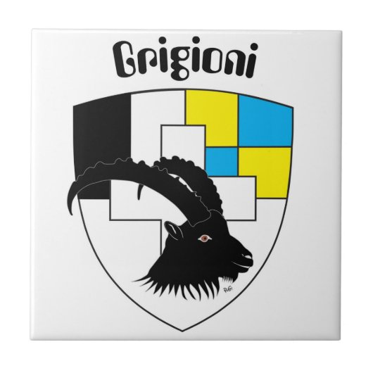 Grigioni Svizzera Fliese (Vorderseite)