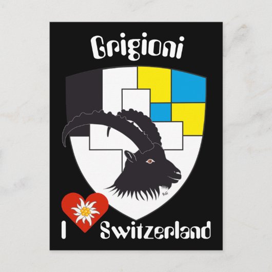 Grigioni Svizzera Postkarte (Vorderseite)