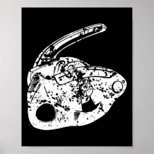 Grigri 2 Petzl Klettern Bouldern Abseilen Grunge Poster