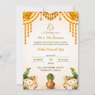 Griha Pravesh Einladungskarte Einladung
