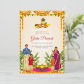 Grihapravesh Einladung & Gruhapravesham laden (Stehend Vorderseite)