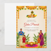 Grihapravesh Einladung & Gruhapravesham laden (Vorne/Hinten)