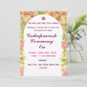 Grihapravesh Invitations Einladung (Stehend Vorderseite)