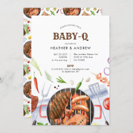 Gril Baby-Q GRILLEN Party Backyard Babydusche Einladung