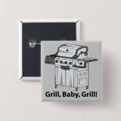 Grill, Baby, Grill! Button (Vorne & Hinten)