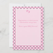 Grill BaByQ Kinderdusche Polka Dot Einladung (Rückseite)