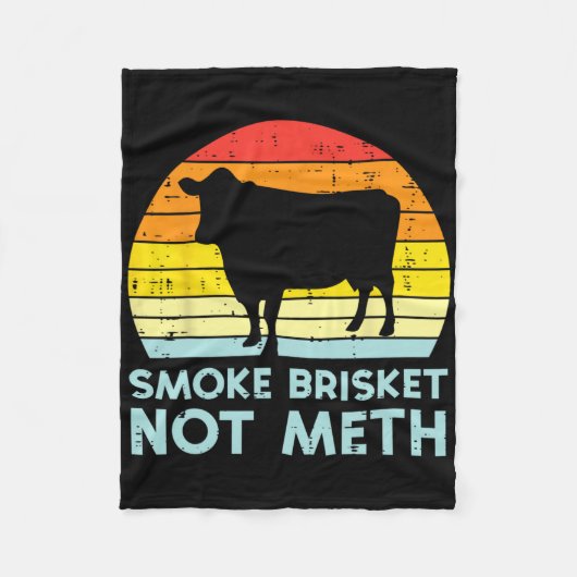 Grill Brisket Beef Sunset Retro Grillen Grill Gril Fleecedecke (Vorderseite)