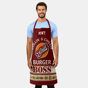Grill Burger Boss All-Over Druck Schürze