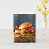Grill-Burger Karte (Gelbe Blume)