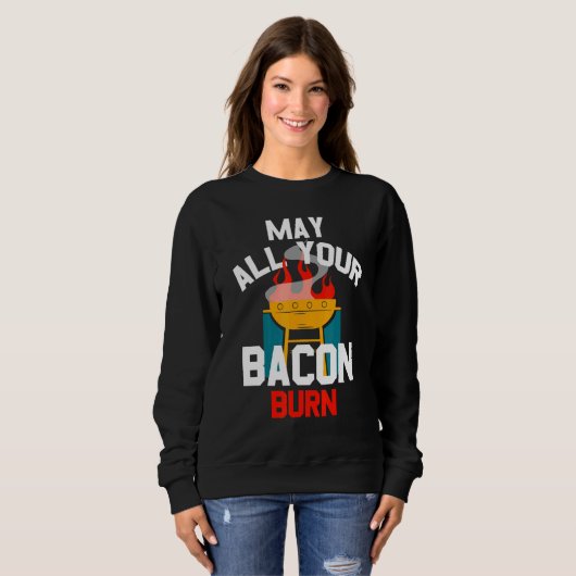 Grill Burning Bacon Sweatshirt (Vorne ganz)
