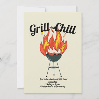Grill & Chill GRILLEN Bash Einladung | Backyard-Pa