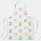 Grill chill wave repeat summer beach quote pattern schürze (Vorderseite)