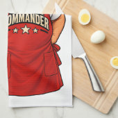 Grill Commander Barbecue Schürze Rot Geschirrtuch (Viertel Falte)
