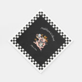 Grill Cookout Pig Banjo Black Custom Serviette (Ecke)