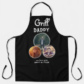 Grill Daddy Modern Oval 3 Foto Vatertag Schürze (Vorderseite)