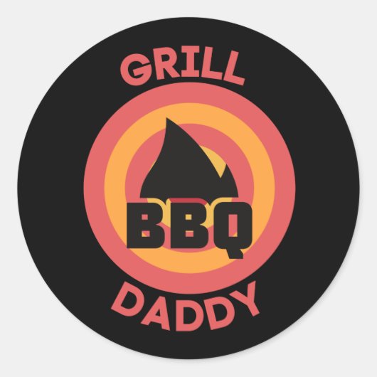 GRILL DADDY RUNDER AUFKLEBER (Vorderseite)