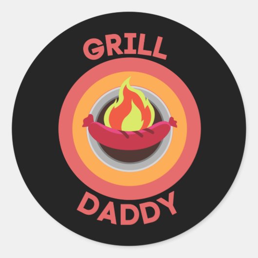 GRILL DADDY RUNDER AUFKLEBER (Vorderseite)