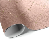 Grill Diamond Rose Gold Pink Princess Glitzer Geschenkpapier (Rolleneckpunkt)