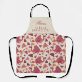 Grill Dragon Red Dragon Pattern Schürze (Vorderseite)
