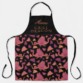 Grill Dragon Red Hand Dragon Muster Schürze (Vorderseite)